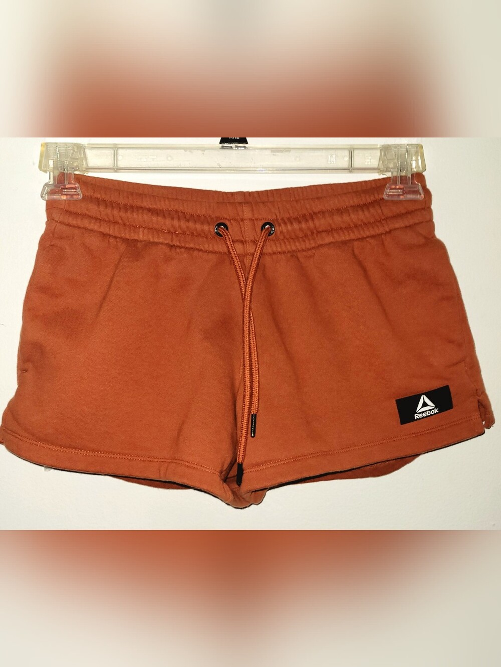 Reebok Women's Burnt Orange Athletic Drawstring Shorts